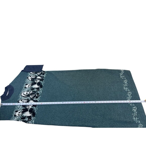 VTG 80s 90s Kittens Brand Nightgown Maxi Housecoat Panda Novelty One Size S-L - Picture 6 of 11